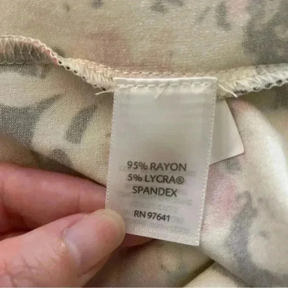 J. Jill Flower T-Shirt Dress Small Wearever Collection Short Sleeve Orange Boho - Picture 8 of 10